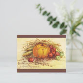 Beste wensen voor een Happy Thanksgiving Feestdagenkaart (Staand voorkant)