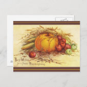 Beste wensen voor een Happy Thanksgiving Feestdagenkaart (Voorkant / Achterkant)