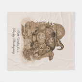 Beste wensen voor een Happy Thanksgiving Fleece Deken (Voorkant (Horizontaal))