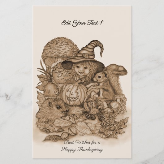 Beste wensen voor een Happy Thanksgiving Flyer (Voorkant)