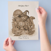 Beste wensen voor een Happy Thanksgiving Flyer (Hand)