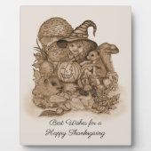 Beste wensen voor een Happy Thanksgiving Fotoplaat (Voorkant)