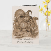 Beste wensen voor een Happy Thanksgiving Kaart (Gele Bloem)