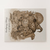 Beste wensen voor een Happy Thanksgiving Legpuzzel (Horizontaal)