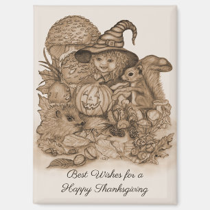 Beste wensen voor een Happy Thanksgiving Magneet