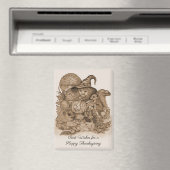 Beste wensen voor een Happy Thanksgiving Magneet (Insitu (Vaatwasser))