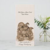 Beste wensen voor een Happy Thanksgiving Menu (Staand voorkant)