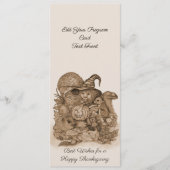 Beste wensen voor een Happy Thanksgiving Programmakaart (Voorkant)