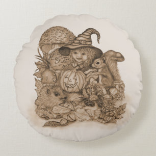 Beste wensen voor een Happy Thanksgiving Rond Kussen