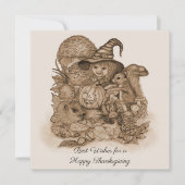 Beste wensen voor een Happy Thanksgiving Save The Date (Voorkant)