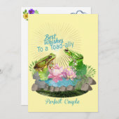 Beste wensen voor een toad-ally perfect paar feestdagenkaart (Voorkant / Achterkant)