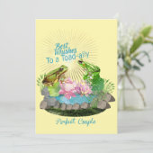 Beste wensen voor een toad-ally perfect paar feestdagenkaart (Staand voorkant)
