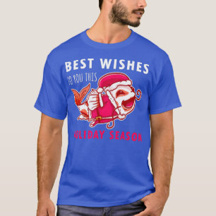 Beste wensen voor feestdag Japanse Koi Santa Fish T-shirt