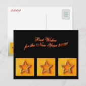 Beste wensen voor het nieuwe jaar 2009 - Briefkaar Feestdagenkaart (Voorkant / Achterkant)
