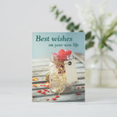 Beste wensen voor nieuw getrouwd stel  foto briefkaart (Staand voorkant)