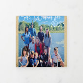 Beste wensen voor nieuwjaarsfoto's en kerstbrief T Drieluik Uitnodiging (Cover)