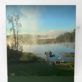 Beste wensen voor nieuwjaarsfoto's en kerstbrief T Drieluik Uitnodiging (Binnenzijde eerst)