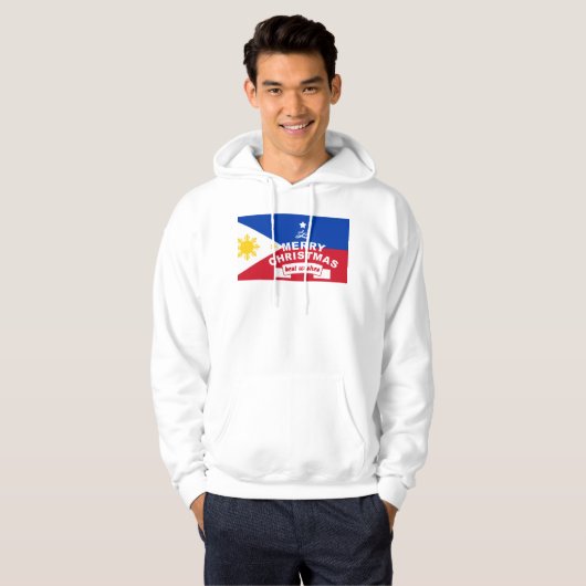 Beste wensen voor prettige kerst en een gelukkig n hoodie (Voorkant volledig)