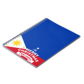 Beste wensen voor prettige kerst en een gelukkig n notitieboek (Linkerzijde)