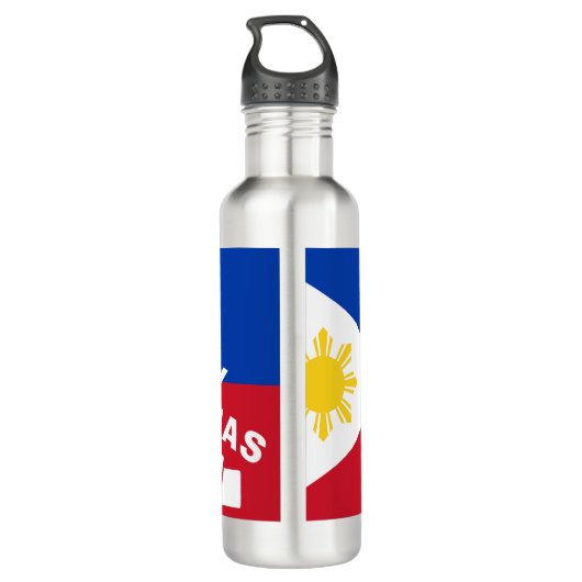 Beste wensen voor prettige kerst en een gelukkig n waterfles  (Achterkant)