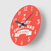 Beste wensen voor prettige kerst ronde klok (Hoek)