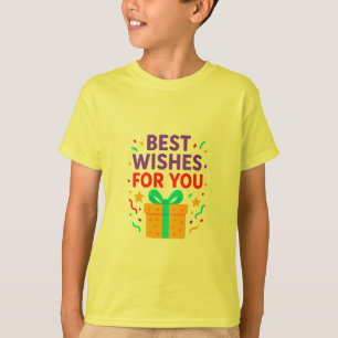 Beste wensen voor u Kinder T-shirt-kleurrijke gesc T-shirt