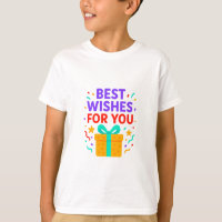 Beste wensen voor u Kinder T-shirt-kleurrijke gesc