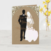 Beste wensen voor uw trouwkaarten kaart (Gele Bloem)