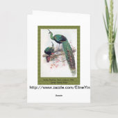 Beste wensen, vrienden, familie, Peacock Kaart (Achterkant)