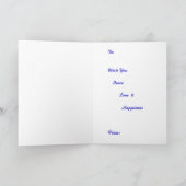 Beste wensen, vrienden, familie, Peacock Kaart (Binnen)