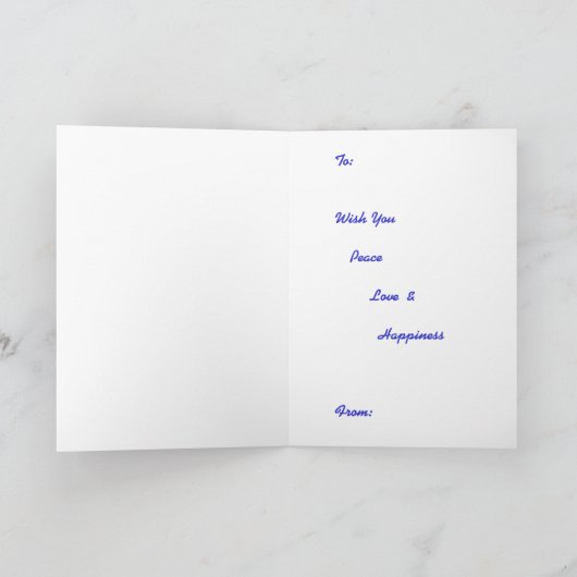 Beste wensen, vrienden, familie, Peacock Kaart (Binnen)