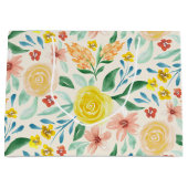 Beste wensen waterverf floraal groot cadeauzakje (Voorkant)