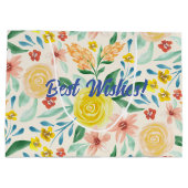 Beste wensen waterverf floraal groot cadeauzakje (Achterkant)