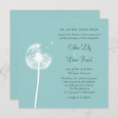 Beste wensen! Wedding Invitation (turquoise) Kaart (Voorkant / Achterkant)