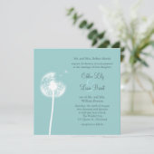 Beste wensen! Wedding Invitation (turquoise) Kaart (Staand voorkant)