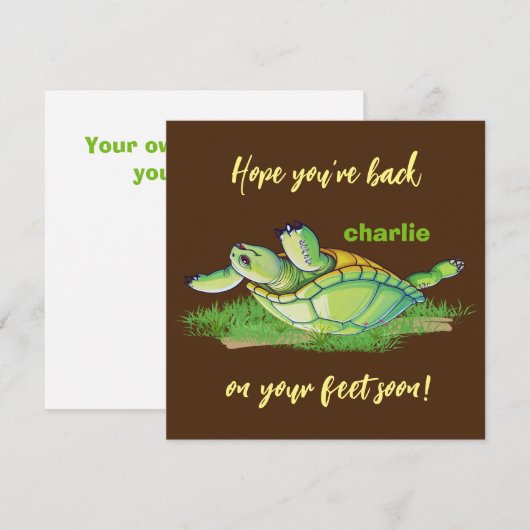 Beste wensen - weer op de been - Word snel beter w Bedankkaart (Voorkant / Achterkant)