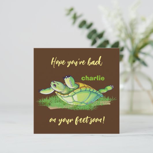 Beste wensen - weer op de been - Word snel beter w Bedankkaart (Staand voorkant)