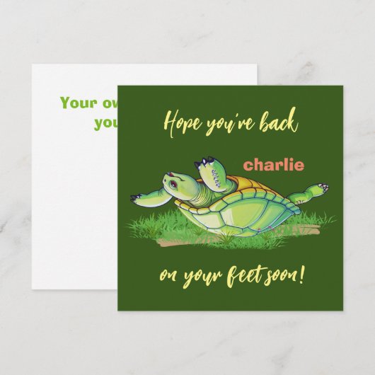 Beste wensen - weer op de been - Word snel beter w Bedankkaart (Voorkant / Achterkant)