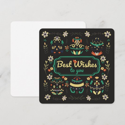 Beste wensen wenskaart feestdagenkaart (Voorkant / Achterkant)