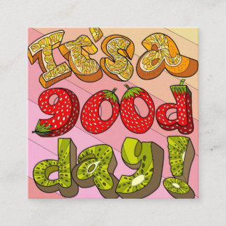 Beste wensen wenskaart vierkante visitekaartje