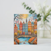 Beste wensen Whimsical Herfst in Amsterdam Briefkaart (Staand voorkant)