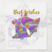 Beste wensen wijn etiket (Enkel label)