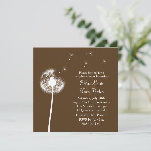 Beste wensen! Zijn en Hare Shower Uitnodiging (bru (Staand voorkant)