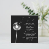 Beste wensen! Zijn en Hare Shower Uitnodiging (zwa (Staand voorkant)