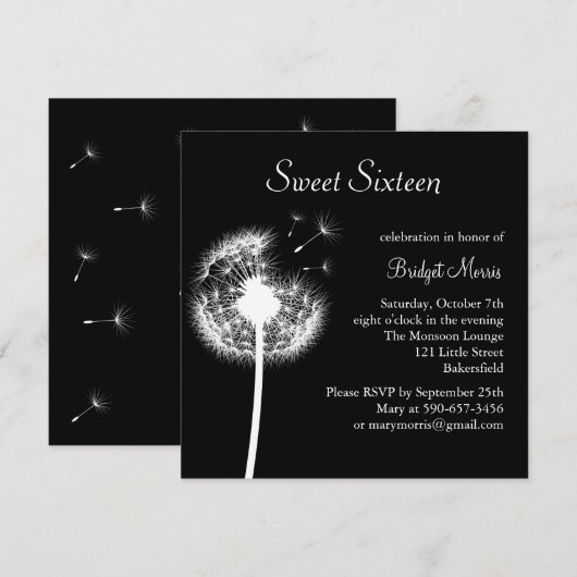 Beste wensen! (zwart) kaart (Voorkant / Achterkant)