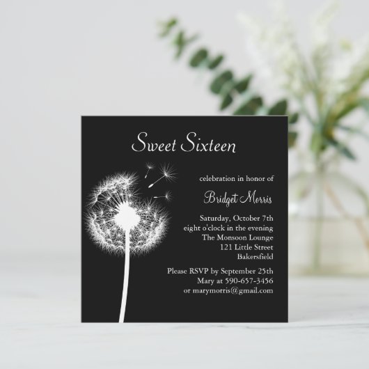 Beste wensen! (zwart) kaart (Staand voorkant)