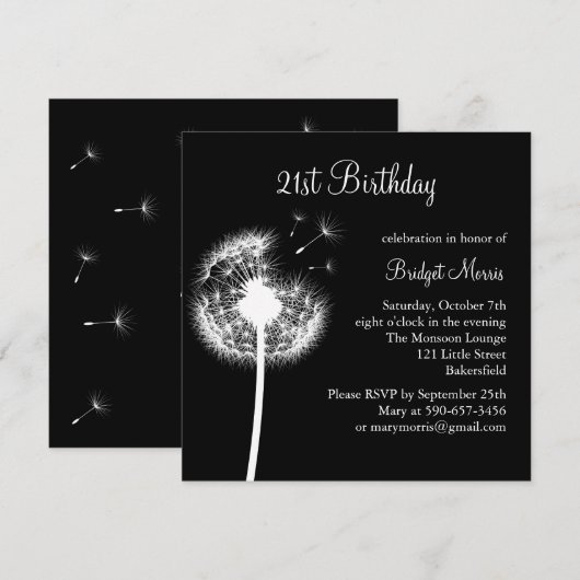 Beste wensen! (zwart) kaart (Voorkant / Achterkant)