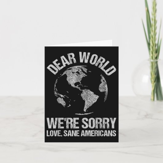 Beste wereld, sorry Wereldkaart Kaart (Voorkant)