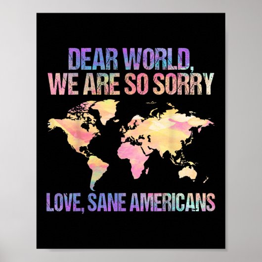 Beste wereld, we vinden het jammer dat we een poli poster (Voorkant)