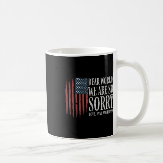 Beste wereld we zijn zo sorry liefde gezonde ameri koffiemok (Rechts)